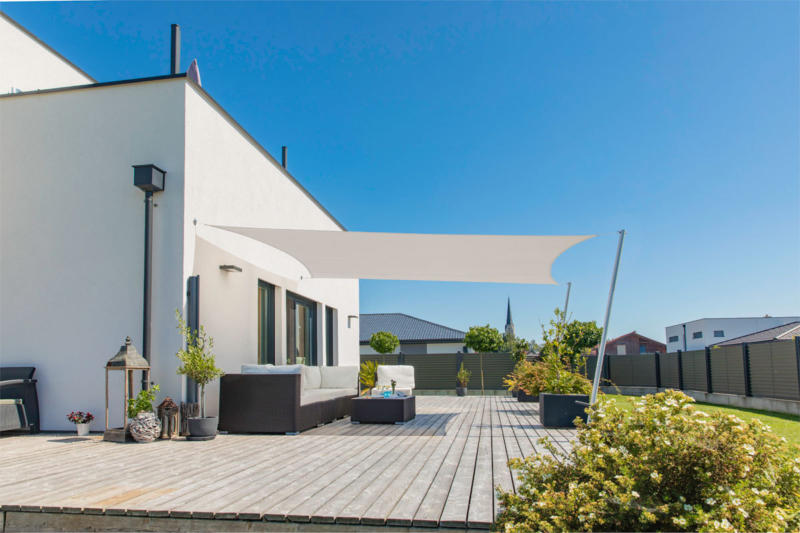 Rechteck-Segel „Cannes“ 4x5 m, cream 400x500 cm