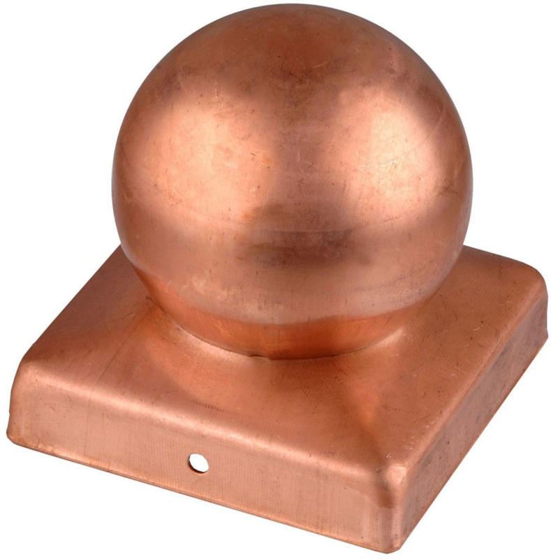 Pfostenkappen Kupf. 70x70 mm m. Kugel
