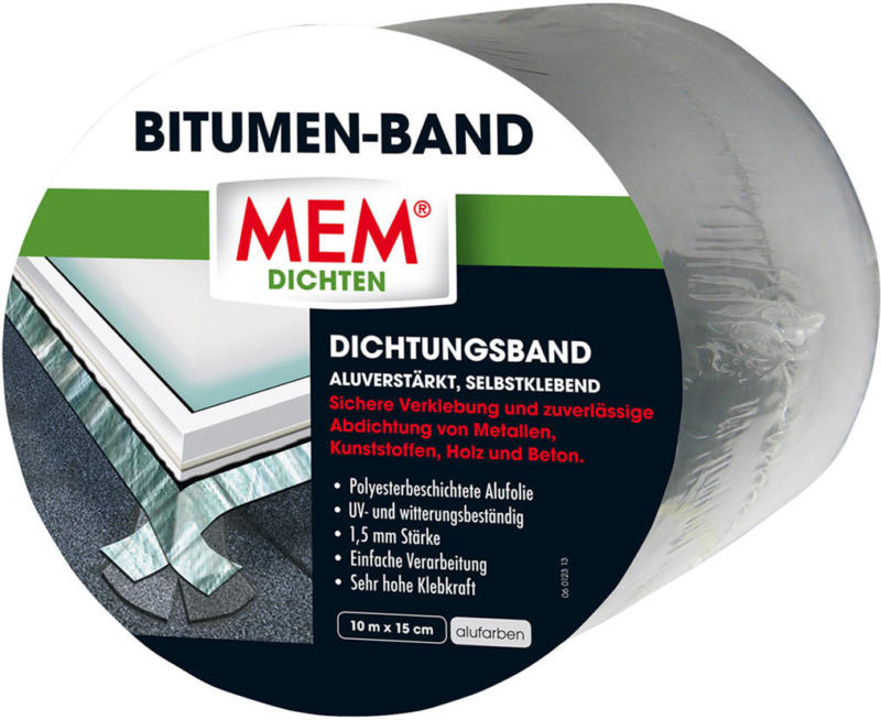 Bitumen-Dichtband, 1000 cm x 15 cm, selbstklebend, alukaschiert 15 cm