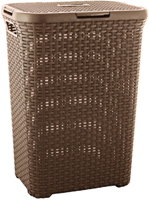Rattan-Wäschebox „Style“, dunkelbraun, 60 L braun