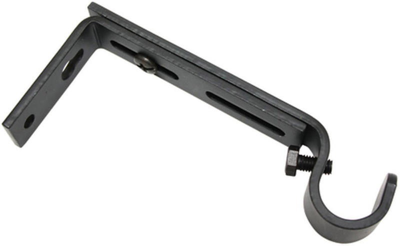 Träger ausziehbar für Ø16 mm, 10-14 cm, schwarz-matt