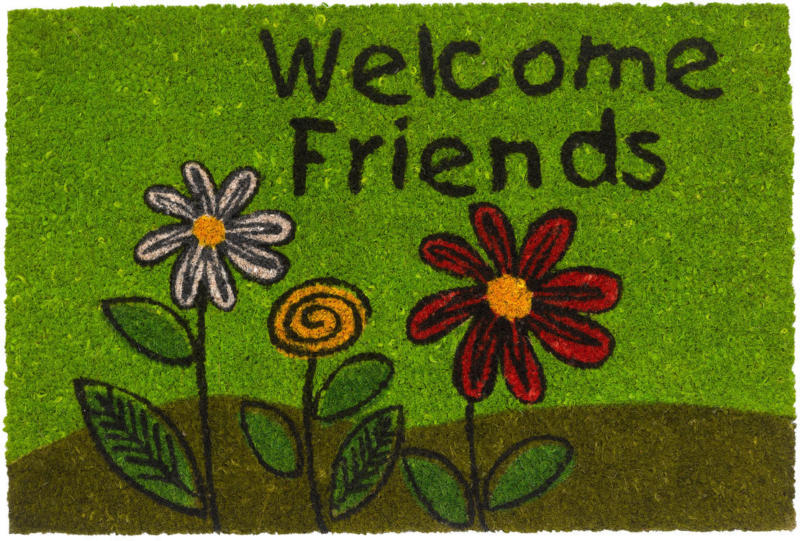 Decor-Kokosmatte „Welcome Friends“, 40x60 cm
