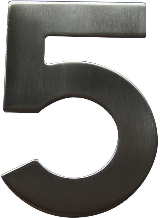 Hausnummer „5“, satiniert