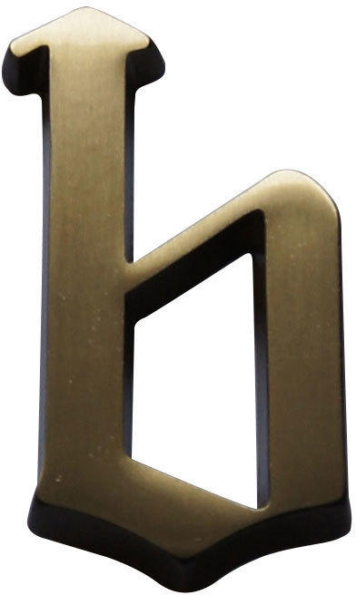 Buchstabe „b“, brüniert