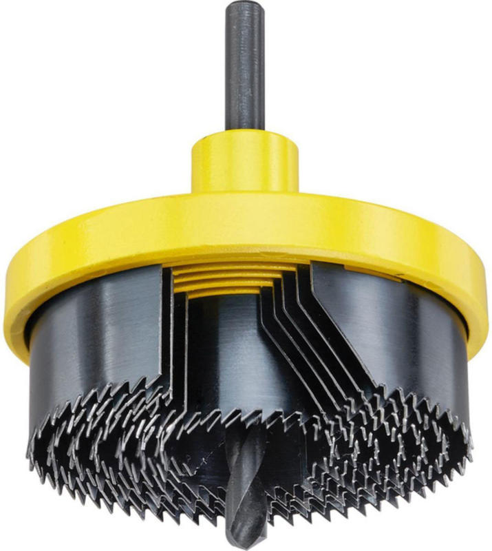 Lochsäge, 25-63 mm, Tiefe 18 mm, 7 Kränze