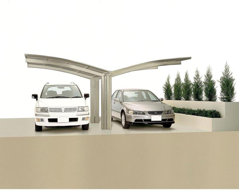 Carport Alu „Portoforte 80 Y-Ausführung“ Edelstahl-Look Edelstahl | 4954 cm