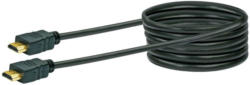 HDMI-Kabel mit Ethernet, 3m, schwarz, Goldkante