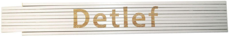 Meterstab „Detlef“, 2m, weiß Detlef