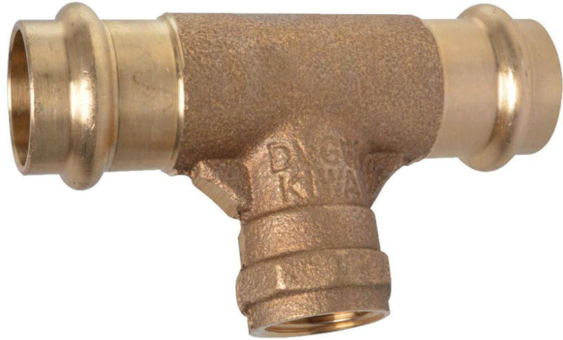 T-Stück, Pressfitting für Kupfer, 28 mmx1/2IGx28 mm, V-Kontur 28x1/2x28 mm