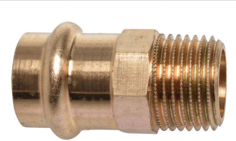 Übergangsstück, Pressfitting für Kupfer, 15 mmx1/2AG, V-Kontur, 10 St. 15 mm | 1/2 | 10