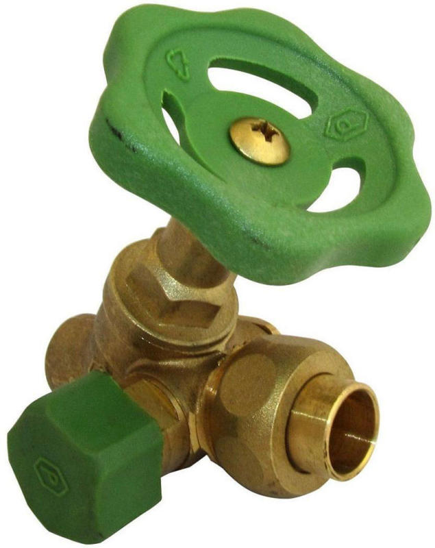 Schrägsitzventil mit Entleerung 22 mm