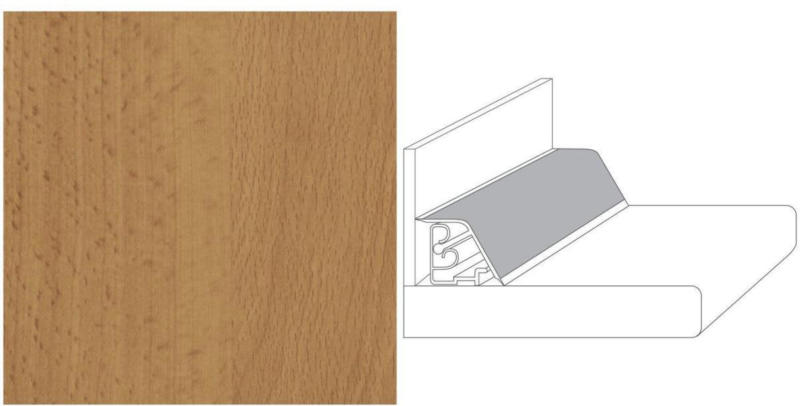 Wandanschlusprofil DNP „Buche klassik“, 590x27x35 mm