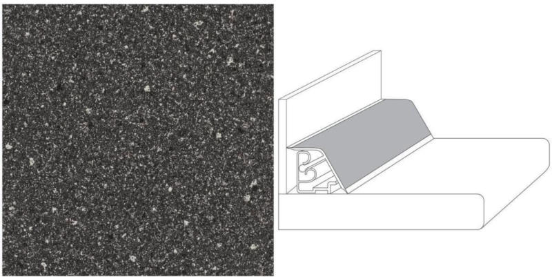 Wandanschlusprofil DNP „Stein China dunkel“, 590x27x35 mm