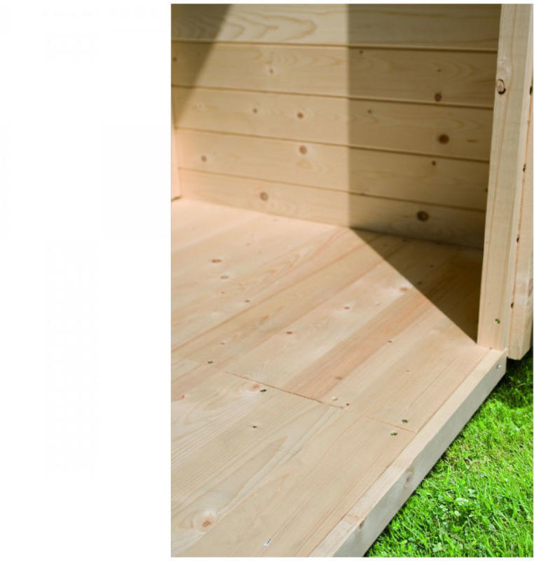 Fußboden für Gartenhaus, Sockelmaß 230x230 cm