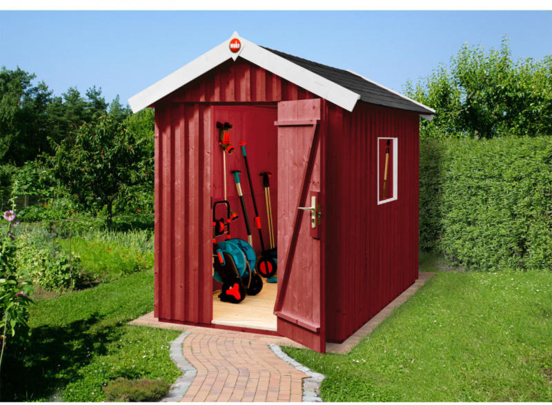 Gartenhaus „Schwedenhaus“ rot, mit Fußboden, 162x246x220 cm 162x246x220 cm