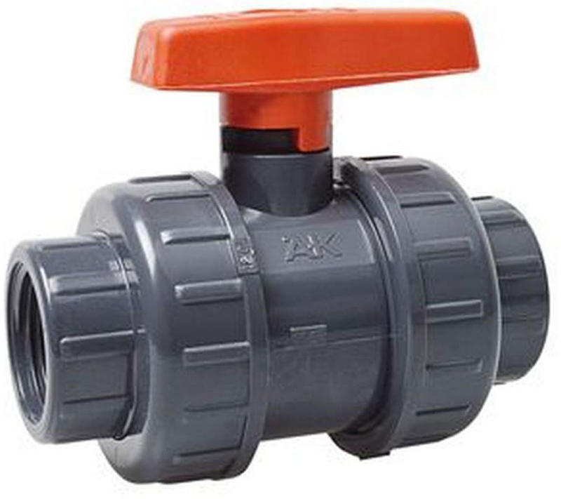 Kugelhahn PVC für HDPE, 1" IG x 1" IG
