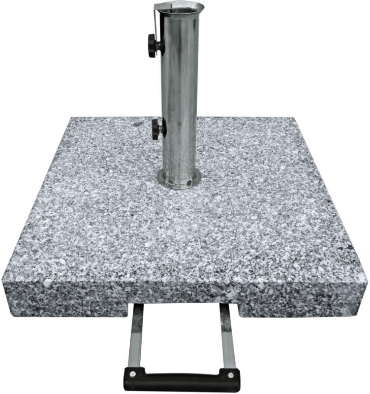 Trolley-Granitschirmständer, 50 kg, eckig