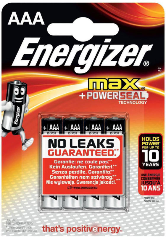 AAA-Batterie, „Max Alkaline“, 4 Stück 4