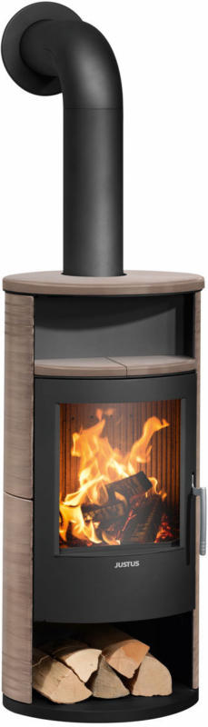 Kaminofen „Island 5“, Keramik Grappa, schwarz braun, schwarz | Keramik Grappa
