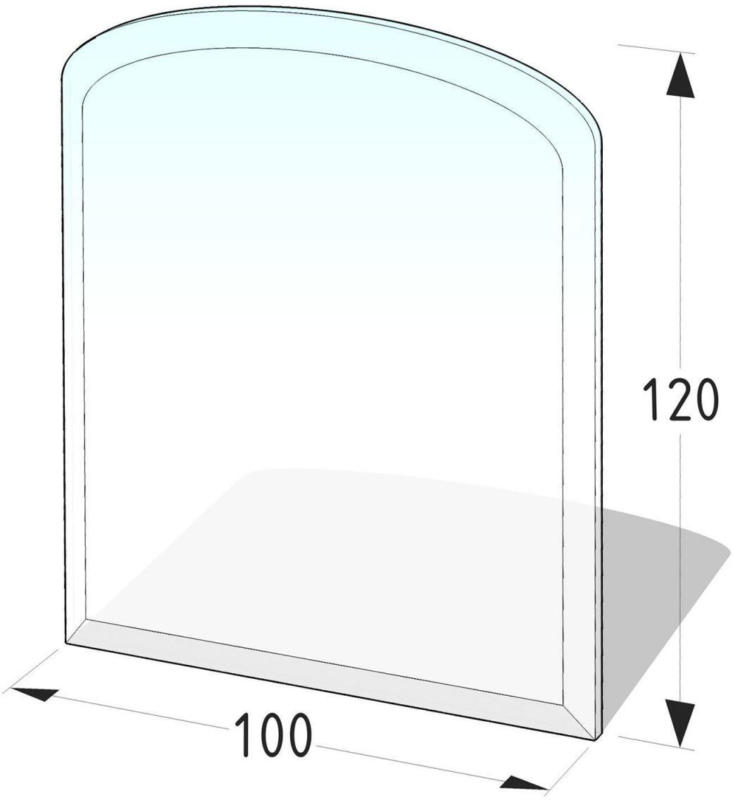 Glasbodenplatte Segmentbogen „100x120 cm“