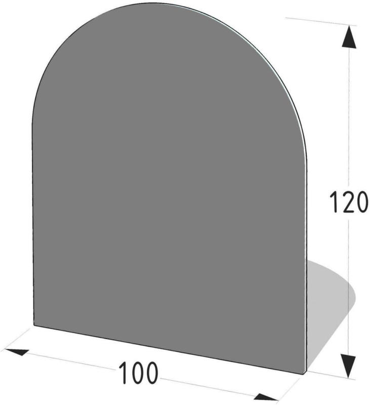 Metallbodenplatte Rundbogen „100x120 cm“