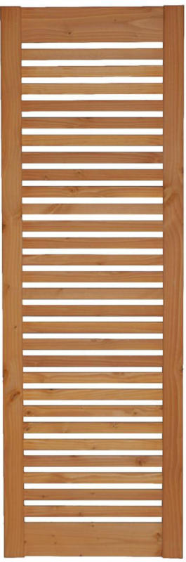 Zaunserie „Aalborg“, Zwischenstück 60x180 cm, Douglasie, kirschbaumfarben lasiert