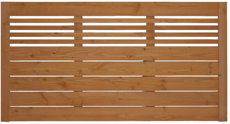 Zaunserie „Aalborg“, Zaunfeld 180x90 cm, Douglasie, kirschbaumfarben lasiert