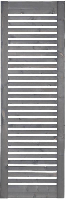 Zaunserie „Aalborg“, Zwischenstück, 60x180 cm, Fichte, basaltgrau lasiert