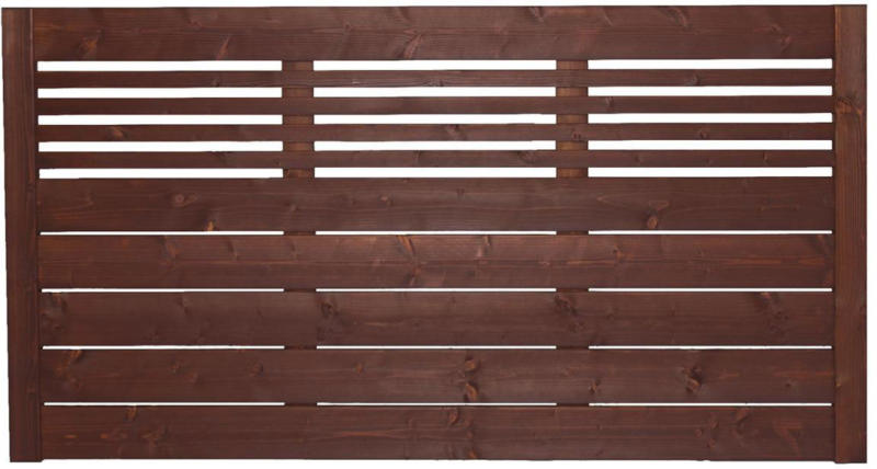 Zaunserie „Aalborg“, Zaunfeld, 180x90 cm, Fichte, tabak lasiert