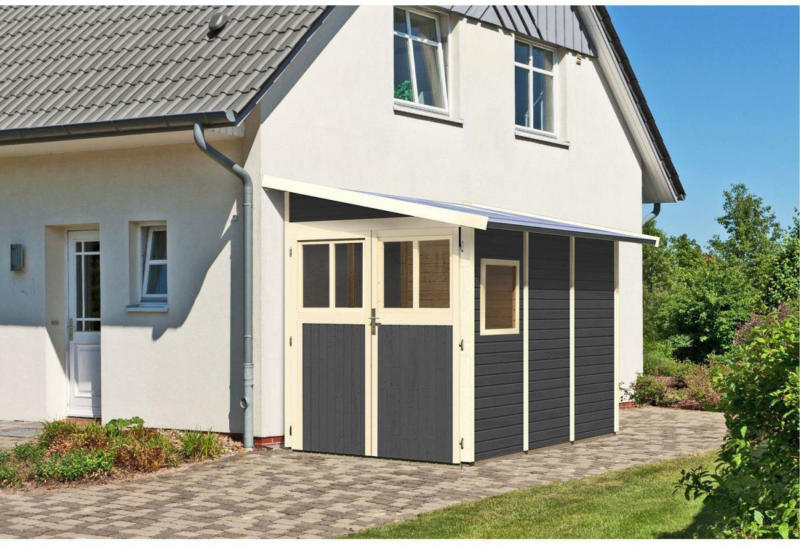 Gartenhaus „Wandlitz“, 181x268x230 cm, grau 181x268x230 cm | grau