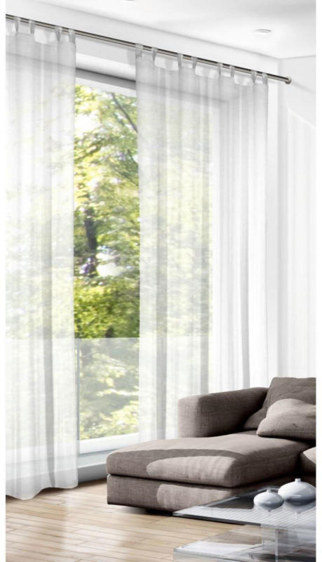 Schlaufenschal uni weiß 235x135 cm