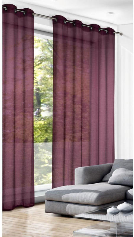Ösenschal blickdicht lila 245x140 cm