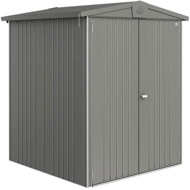 Gerätehaus „Europa“, 172x156x196 cm, quarzgrau-metallic 172x156x196 cm | quarzgrau-metallic