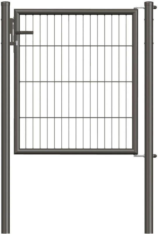 Stabgitter-Einzeltor, anthrazit-zinkphosphatiert, 1000x1000/1500 mm