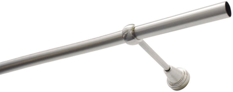 Gardinenstange „Ally“ 1-Lauf Ø19 mm, 240 cm, Edelstahl-optik
