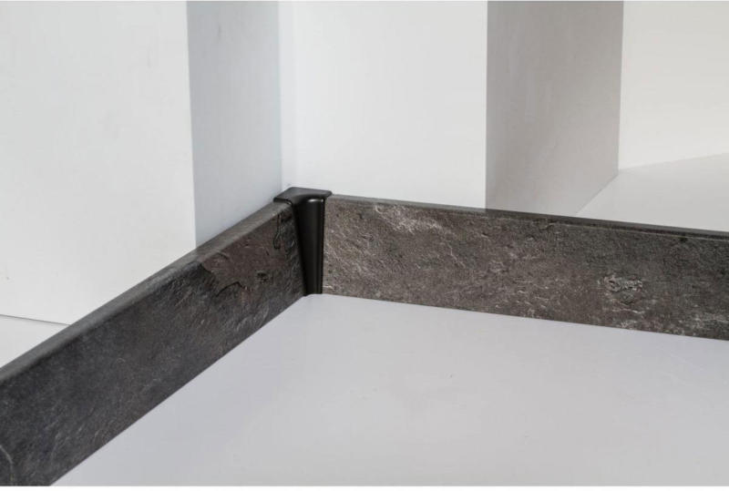 Plus Innenecke „Schwarz uni“, 2 Stück