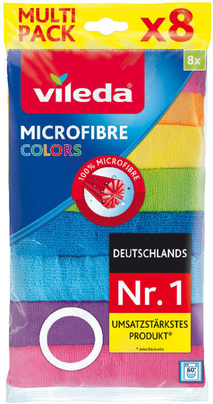 Allzwecktuch „Microfaser Colors“, Gröe XXL, 8 Stück