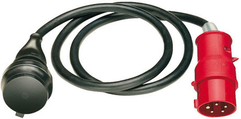 Adapterkabel, 1,5 m, schwarz, CEE-Stecker