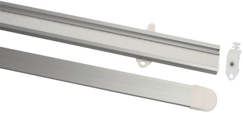 Flächenvorhangschiene mit Klett, 70 cm, silber
