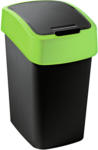 HELLWEG Baumarkt Abfallbehälter „Flip Bin“, 10 L, schwarz/grün