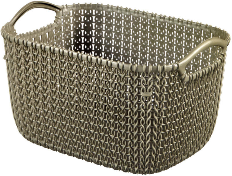 Wäschekorb „Knit S“, harvest brown, rechteckig, 8 L