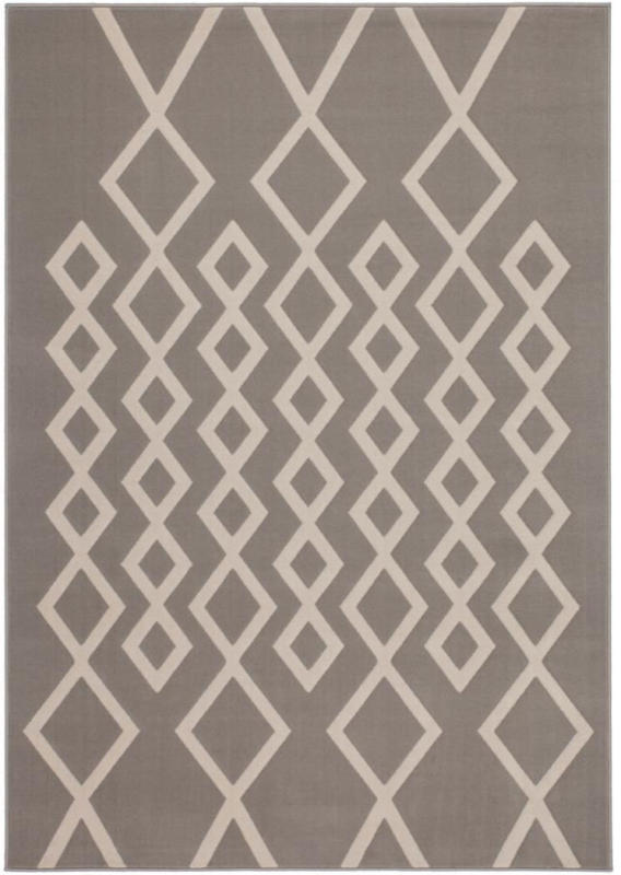 Kurzflorteppich „Lina 400“ Taupe/Elfenbein, 80x300cm 80x300 cm