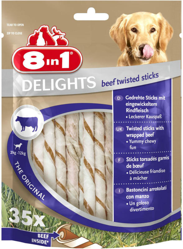 Delights Beef Twisted Sticks 35 St.