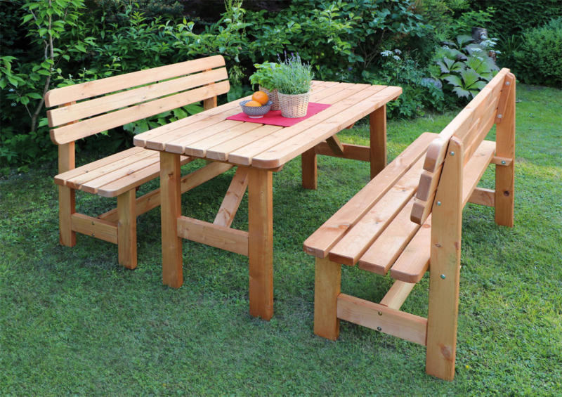 Holz-Garnitur „Summer“, honigbraun