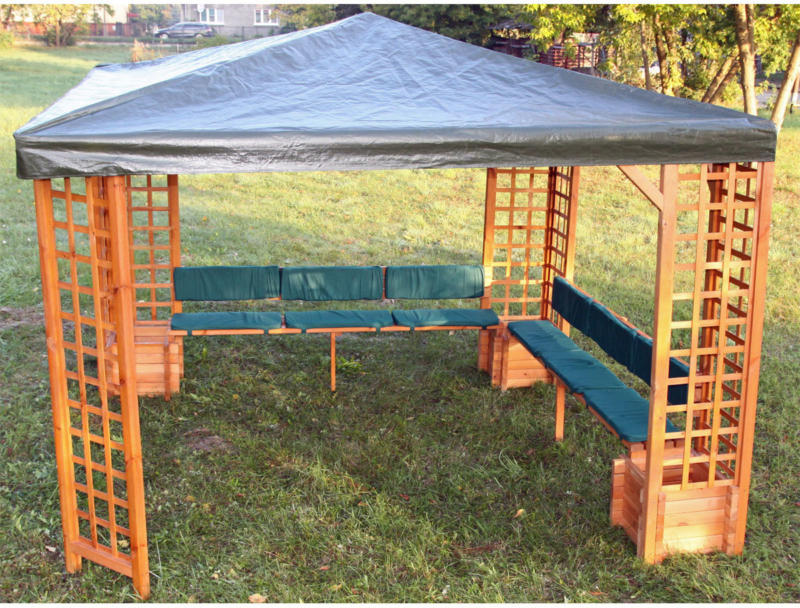 Sitz-/ Rückenauflagen für Pavillon „Mindelheim“, grün
