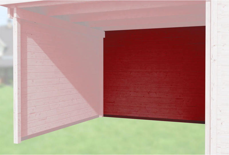 Rückwand für Gartenhaus „126/172“ Anbau 300 cm, schwedenrot