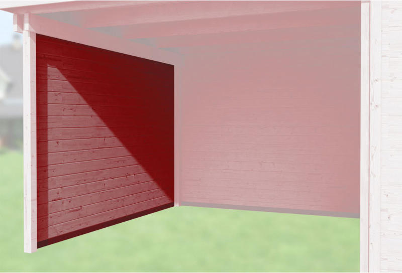 Seitenwand für Gartenhaus „126/172“, 235 cm, schwedenrot