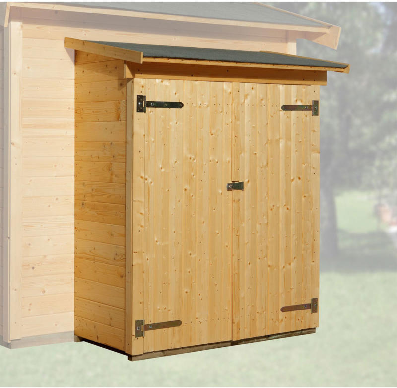 Anbauschrank für Gartenhaus „19/21mm“, lasiert