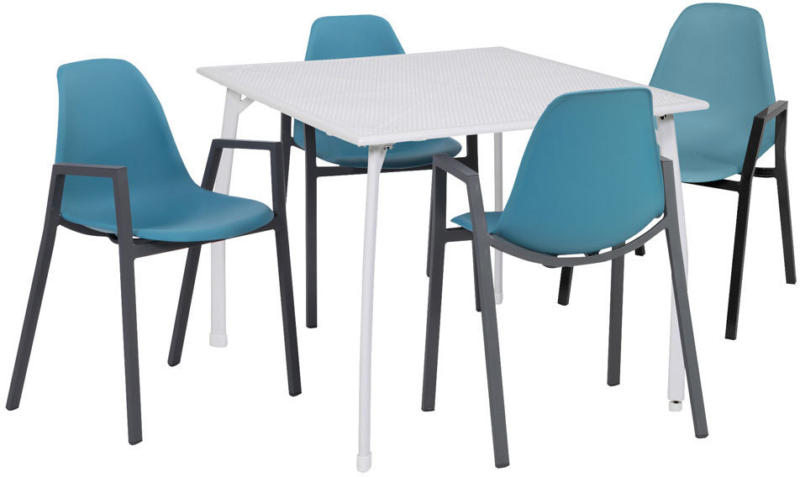 Gartenmöbel-Set „Windsor/ Toulouse“, 5-teilig, petrol