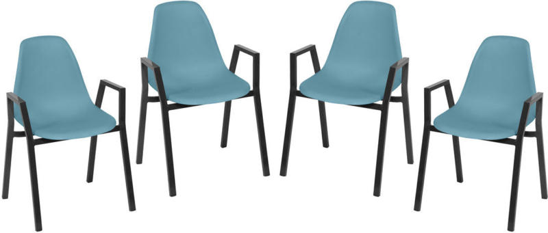 Dining-Set „Windsor“, petrol, 4 Stk